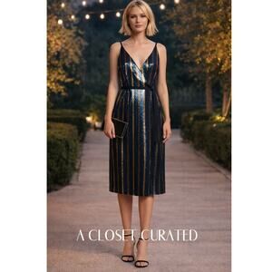 Robert Rodriguez Sequin Wrap Dress XS NWT